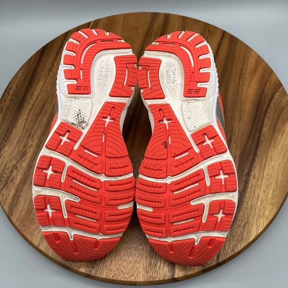 Brooks Adrenaline GTS 22 Shoes Womens 8.5 B Orange Running Walking Gym Sneakers - Picture 7 of 8